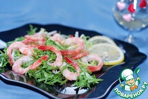 Рецепт Салат из морепродуктов с руколой