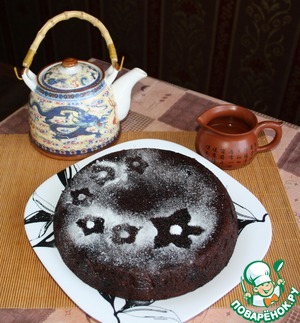 Рецепт Шоколадный пирог с вишней и орехами