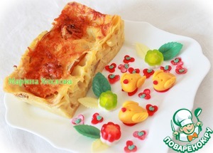 Рецепт Десертная лазанья с грушей и сыром