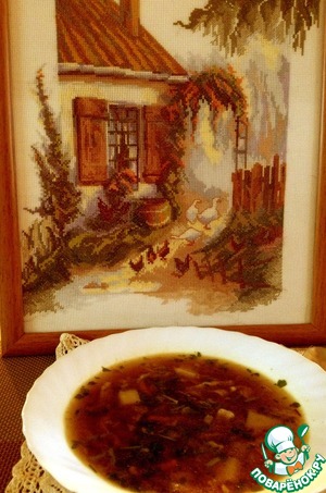 Рецепт Постный суп с домашней лапшой и белыми грибами