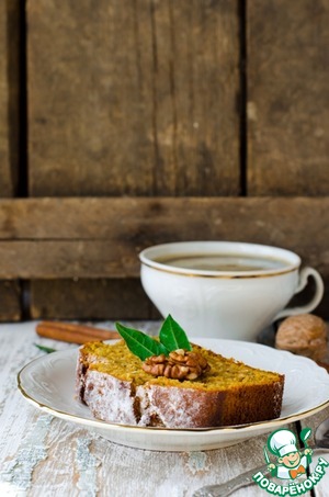 Рецепт Тыквенно-овсяный кекс с орехами и пряностями