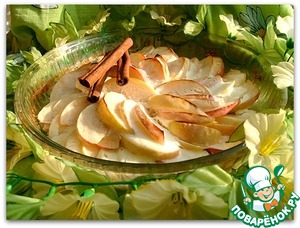 Рецепт Яблочный десерт под маскарпоне с медом