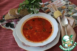 Рецепт Томатный суп с пастой в средиземноморском стиле