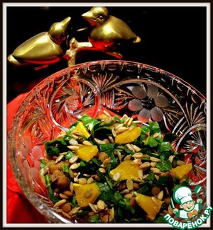 Рецепт Тёплый салат из чечевицы с клюквой и апельсинами