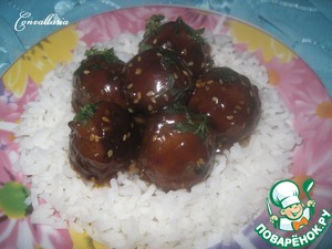 Рецепт Мясные шарики "терияки" (Teriyaki meatballs)