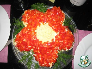 Салат Аленький цветочек из кабачков, помидоров и зеленого горошка — рецепт с фото пошагово