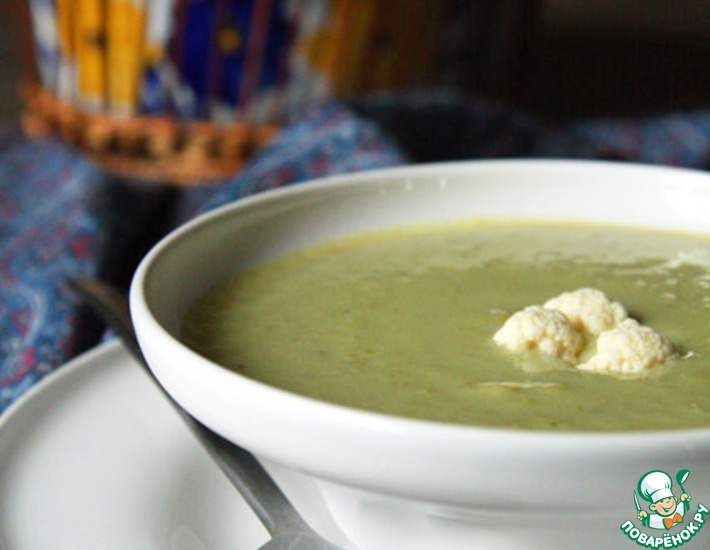 Рецепт: Постный гороховый суп-пюре с овощами