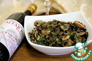 Рецепт Салат из дикого риса с грибами