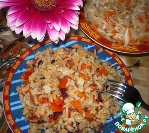 Рецепт Острый рис с овощами