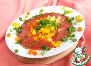Рецепт Томатный холодный суп с овощами