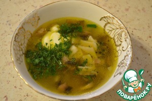 Рецепт Суп грибной с галушками