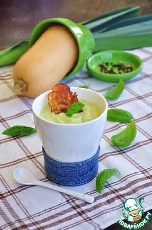 Рецепт Суп-пюре из брокколи, тыквы и лука-порея