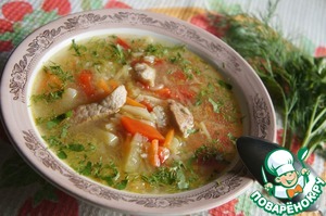 Рецепт Суп из лука-порея со свининой