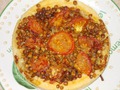 перевернутый пирог с помидорами и чечевицей
