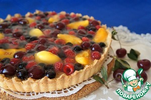 Рецепт Сметанный тарт со свежими ягодами