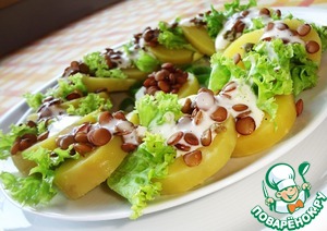Рецепт Салат из картофеля и зеленой чечевицы с каперсами