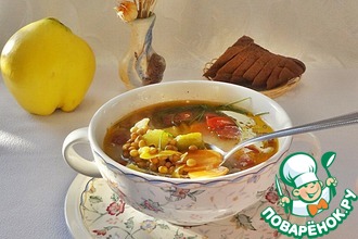 Рецепт: Чечевичный суп с овощами