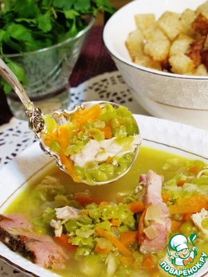 Рецепт Гороховый суп с хрустящими крутонами