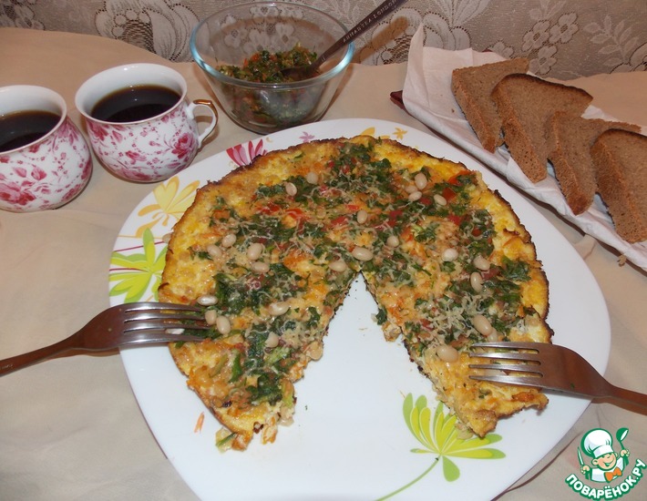 Рецепт: Омлет с белой фасолью