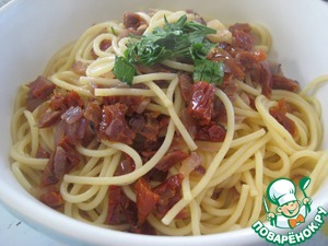 Рецепт Пикантные спагетти с вялеными помидорами