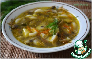 Рецепт Грибной суп с макаронами