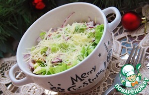 Рецепт Зелёный салат с пармезановой заправкой