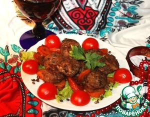 Рецепт Арабские тефтельки из баранины с черной чечевицей в винном соусе