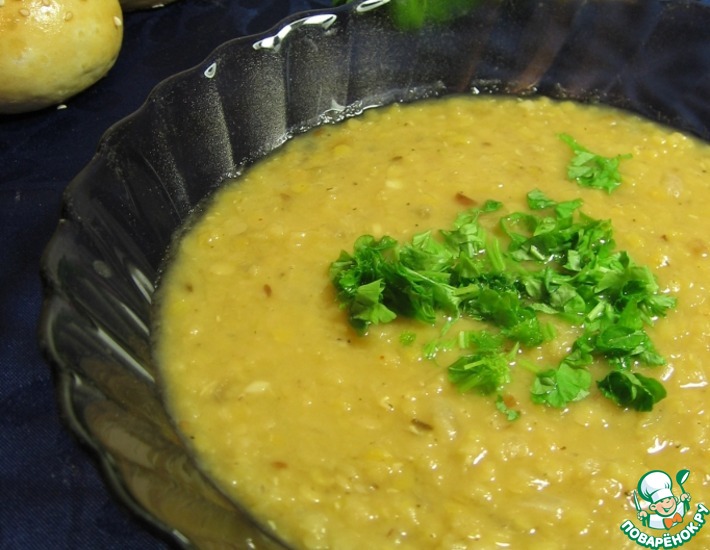 Рецепт: Лимонно-чечевичный суп