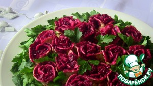 Рецепт Новогодний салат "Розы"