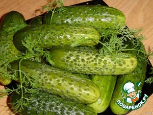Light-salted cucumbers