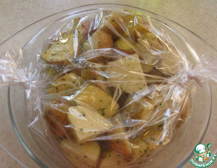 Рецепт: Картофель, запеченный в рукаве