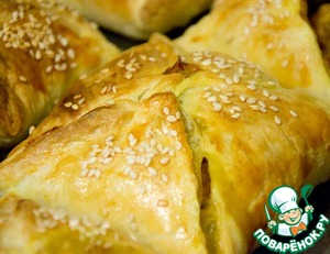 Рецепт Слойки «Курица карри с грибами»