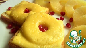 Рецепт Бутерброды с ананасами и сыром