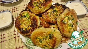 Закусочные оладушки с зеленым луком и яйцом - пошаговый рецепт с фото на Повар.ру