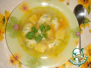 Рецепт Куриный суп с клецками