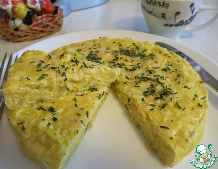 Рецепт: Омлет с картофелем и сыром в пароварке