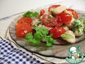 Рецепт Салат из белой фасоли и помидоров