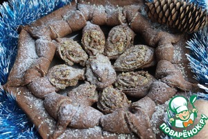 Рецепт Шоколадно-ореховый пирог "Ажурная снежинка"