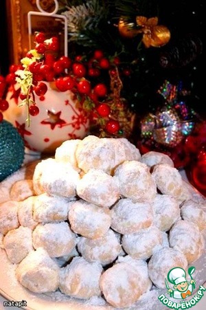 Рецепт "Курабьедес"-рождественское миндальное печенье