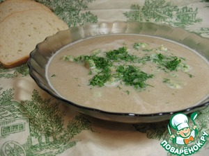 Рецепт Нежный суп-пюре из фасоли с зелеными клецками
