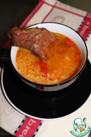 Рецепт Чечевичный суп с копченым антрекотом