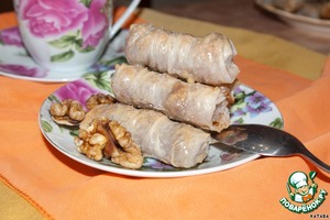 Рецепт Печенье из рисовой бумаги с орехами "Ленивая пахлава"