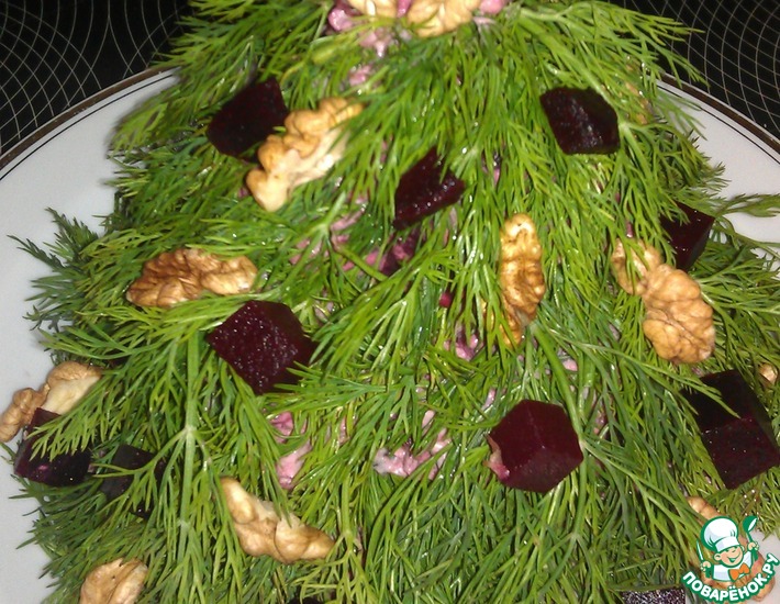 Рецепт: Салат Рождественская ёлочка