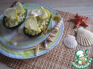Рецепт Лодочки из авокадо, риса и мяса крабов