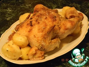Рецепт Курица с яблоками и картофелем