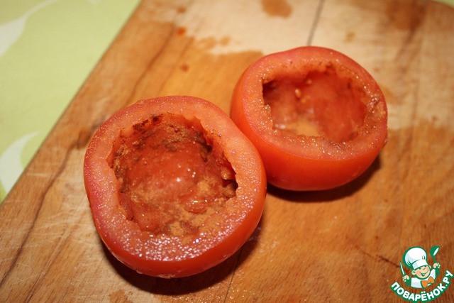 Ингредиенты для варианта рецепта запеченных помидоров с минимальным содержанием калорий: