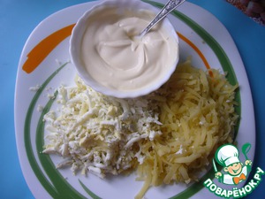 Салат «Оливье» с раковыми шейками