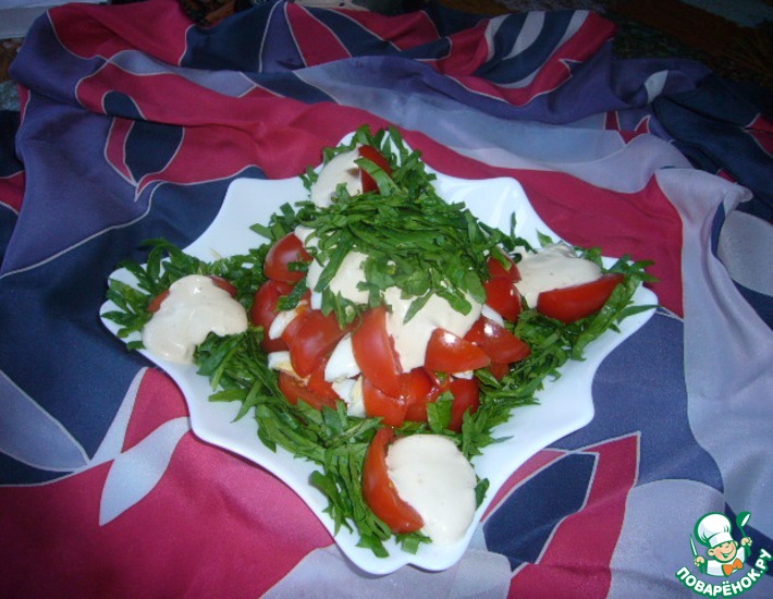 Рецепт: Салат из шпината и помидоров