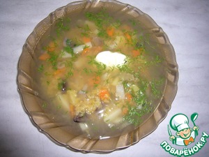Рецепт Суп из чечевицы с грибами в мультиварке