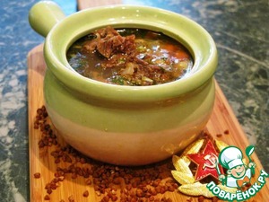 Рецепт Гречневый суп с телятиной